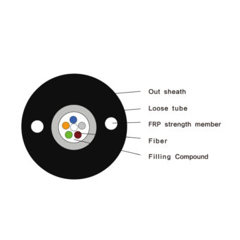 4 Core NON-ARMORED Fiber Drop Cable